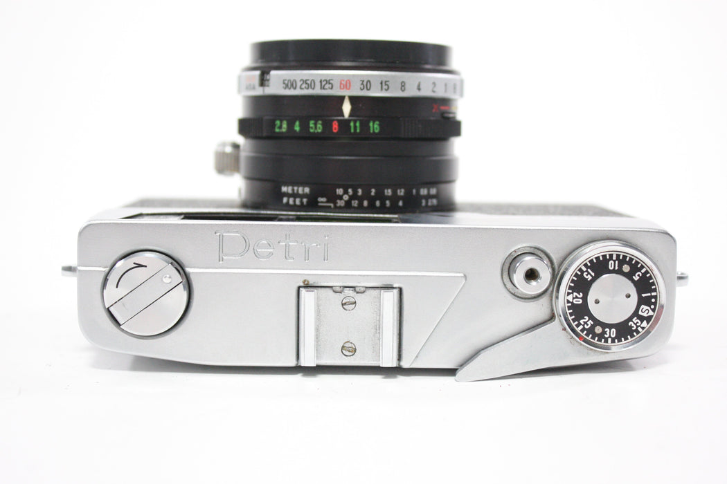Petri 7 Green-O-Matic Color Corrected Super 35mm Rangefinder Camera