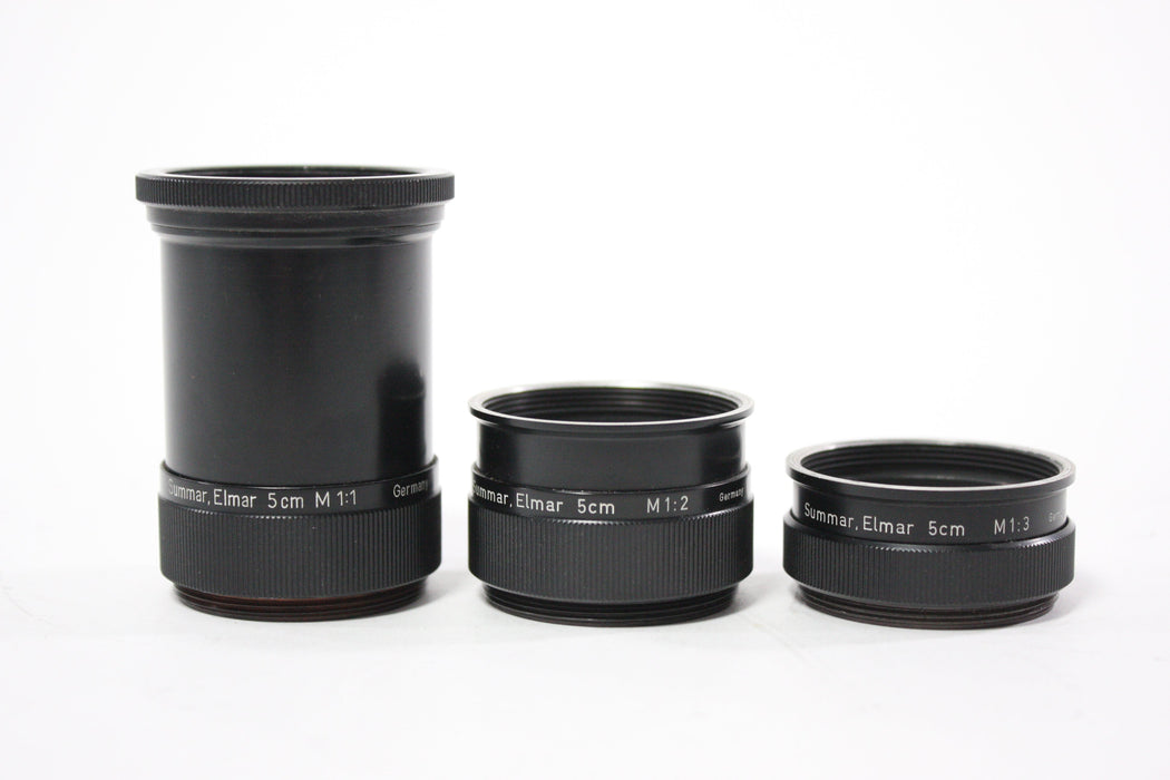 Leica Summar Extension Tube Set Elmar 5cm M 1:1, 5cm M 1:2 and 5cm M 1:3 for L39 Mount