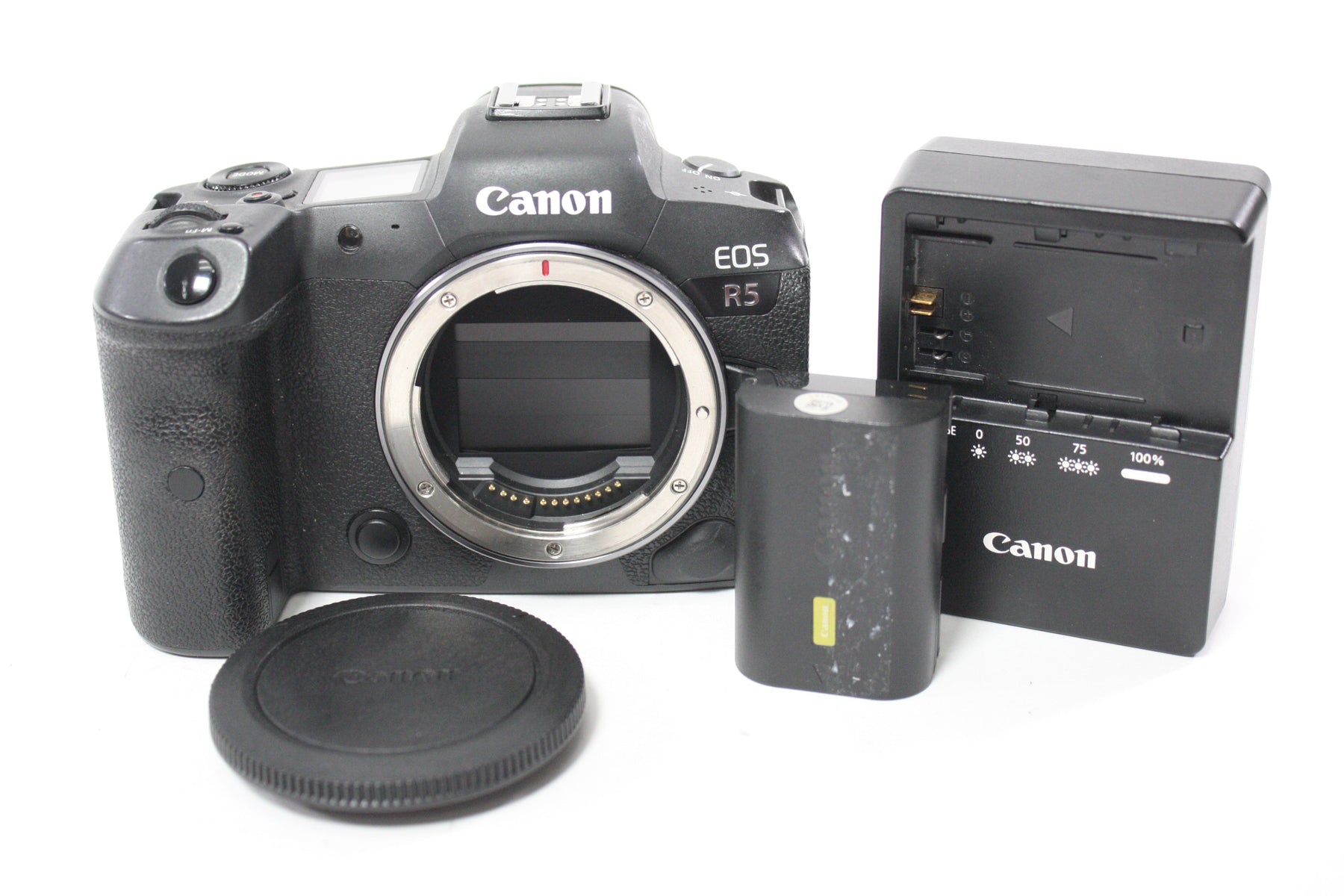 Canon R5 Mirrorless Camera Body with Shutter Count Less Than 37,000