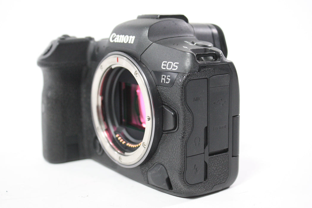 Canon R5 Mirrorless Camera Body with Shutter Count Less Than 37,000