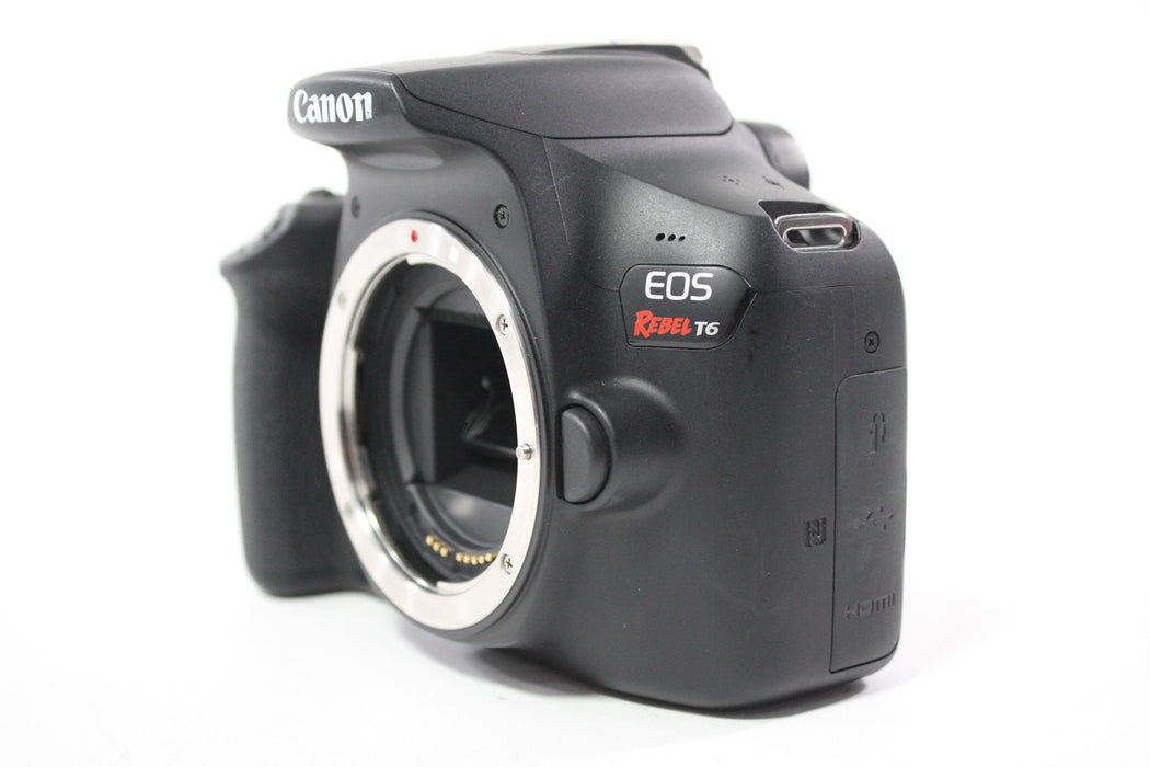 Canon EOS Rebel T6 DSLR Camera with 18-55mm f/3.5-5.6 IS II EF-S Lens With Shutter Count  2,368
