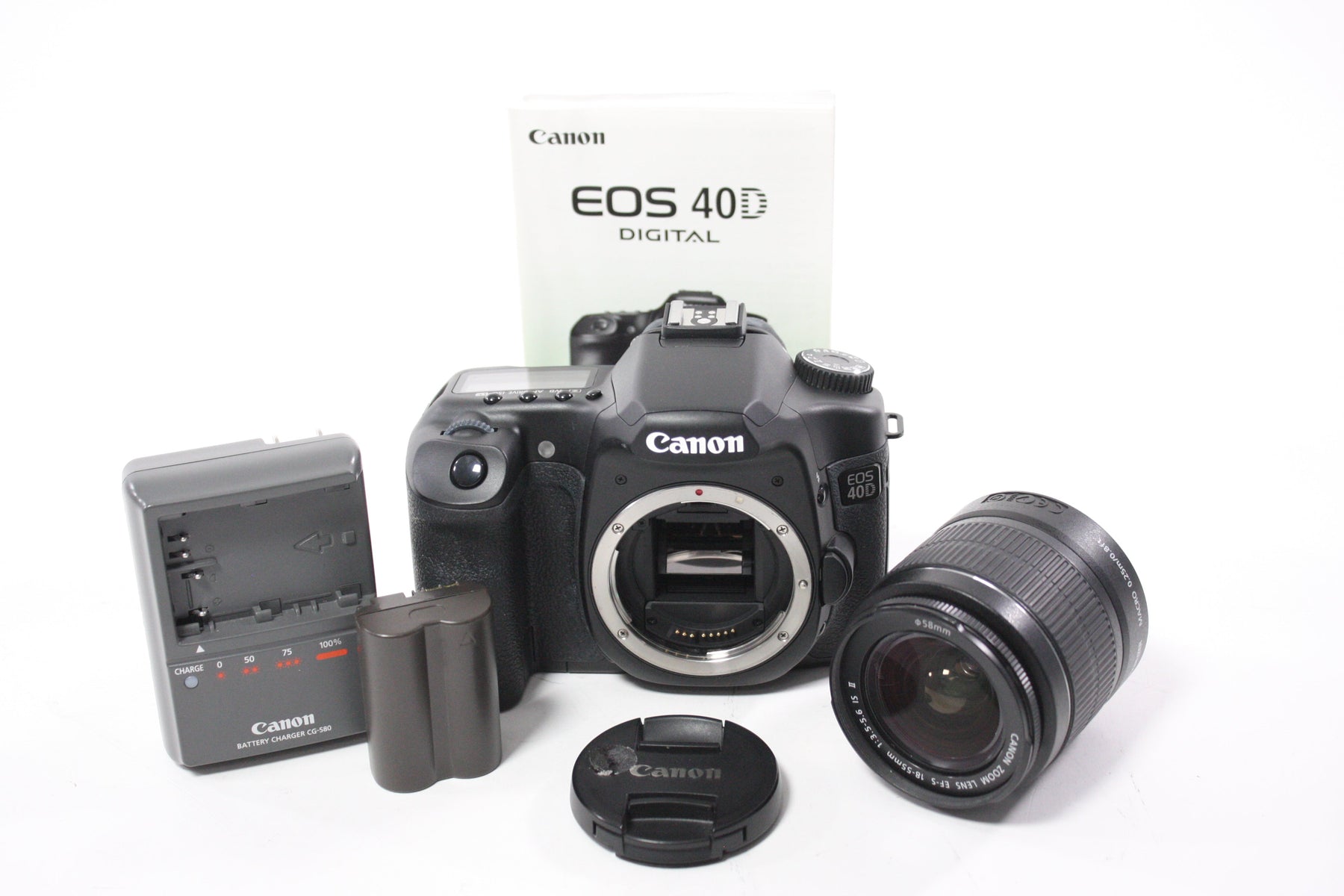 Canon EOS 40D DSLR Camera with 18-55mm f/3.5-5.6 IS II EF-S Lens with Shutter Count 305