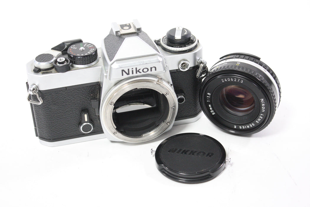 Nikon FE 35mm SLR Camera with Nikon 50mm f/1.8 Series E Lens