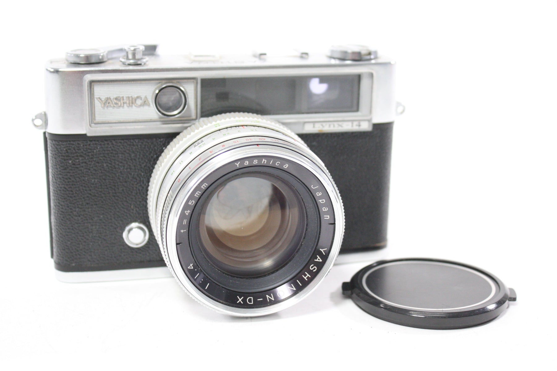 Yashica  Lynx-14 35mm Rangefinder Camera with 45mm f/1.4 Lens AS-IS