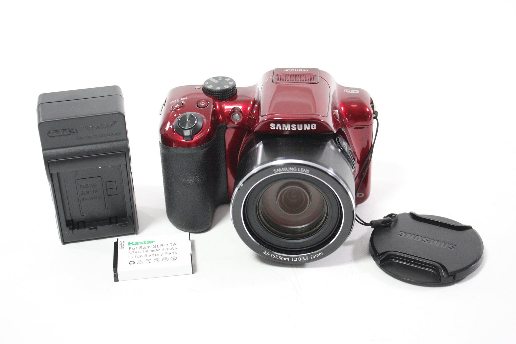 Samsung WB1100F Digital Point and Shoot Camera 35x Zoom 16.2mp (Red)