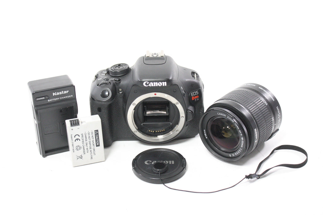 Canon EOS Rebel T3i DSLR Camera with 18-55mm f/3.5-5.6 EF-S IS II Lens with Shutter Count 8,778 (Please Read)