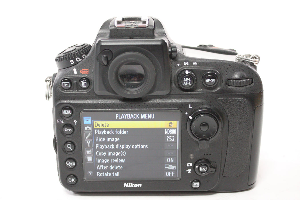 Nikon D800 DSLR Camera Body with Shutter Count 68,796 with Kirk Photo BL-D800 L Bracket