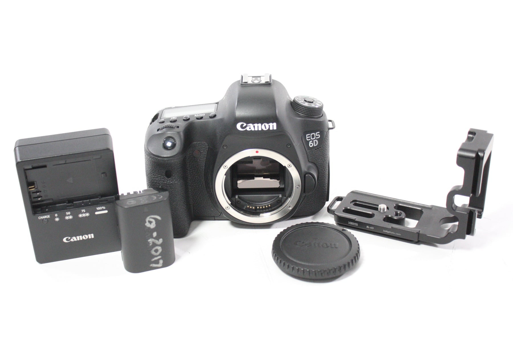 Canon 6D DSLR Camera Body with Shutter Count 4,829 with Kirk BL-6D L Bracket