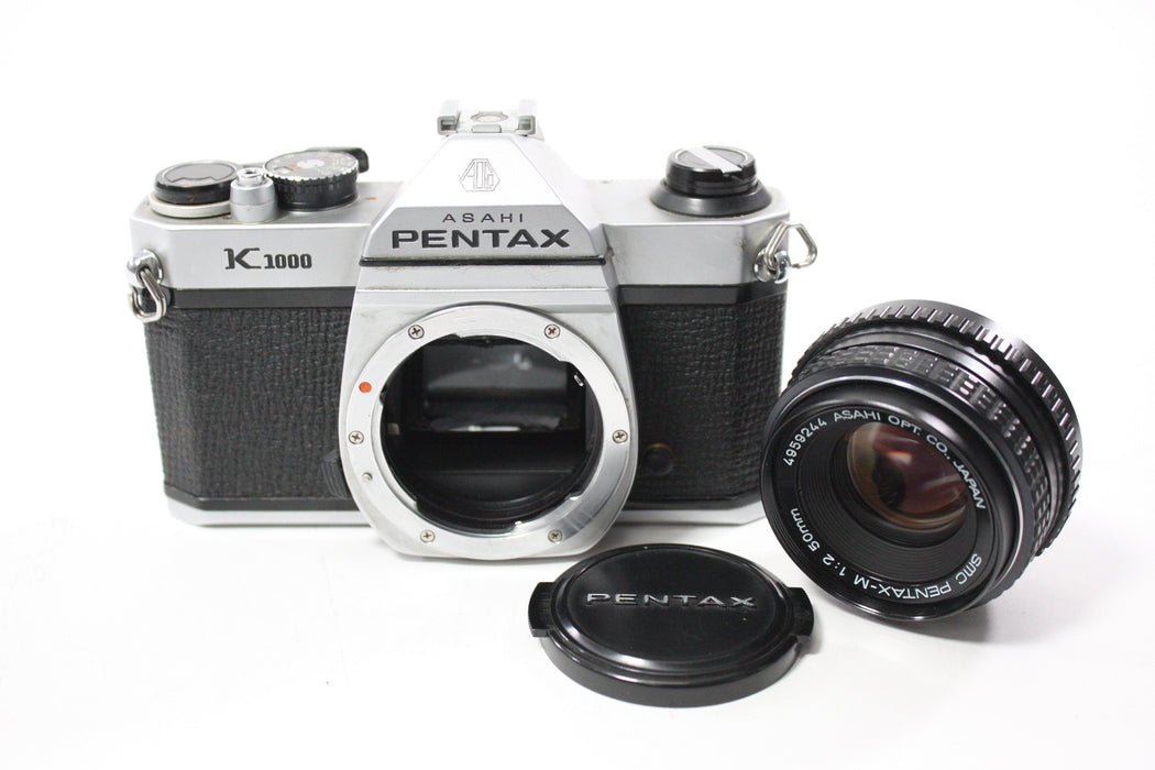 Pentax K1000 35mm SLR Camera with Pentax-M 50mm f/2 SMC Lens