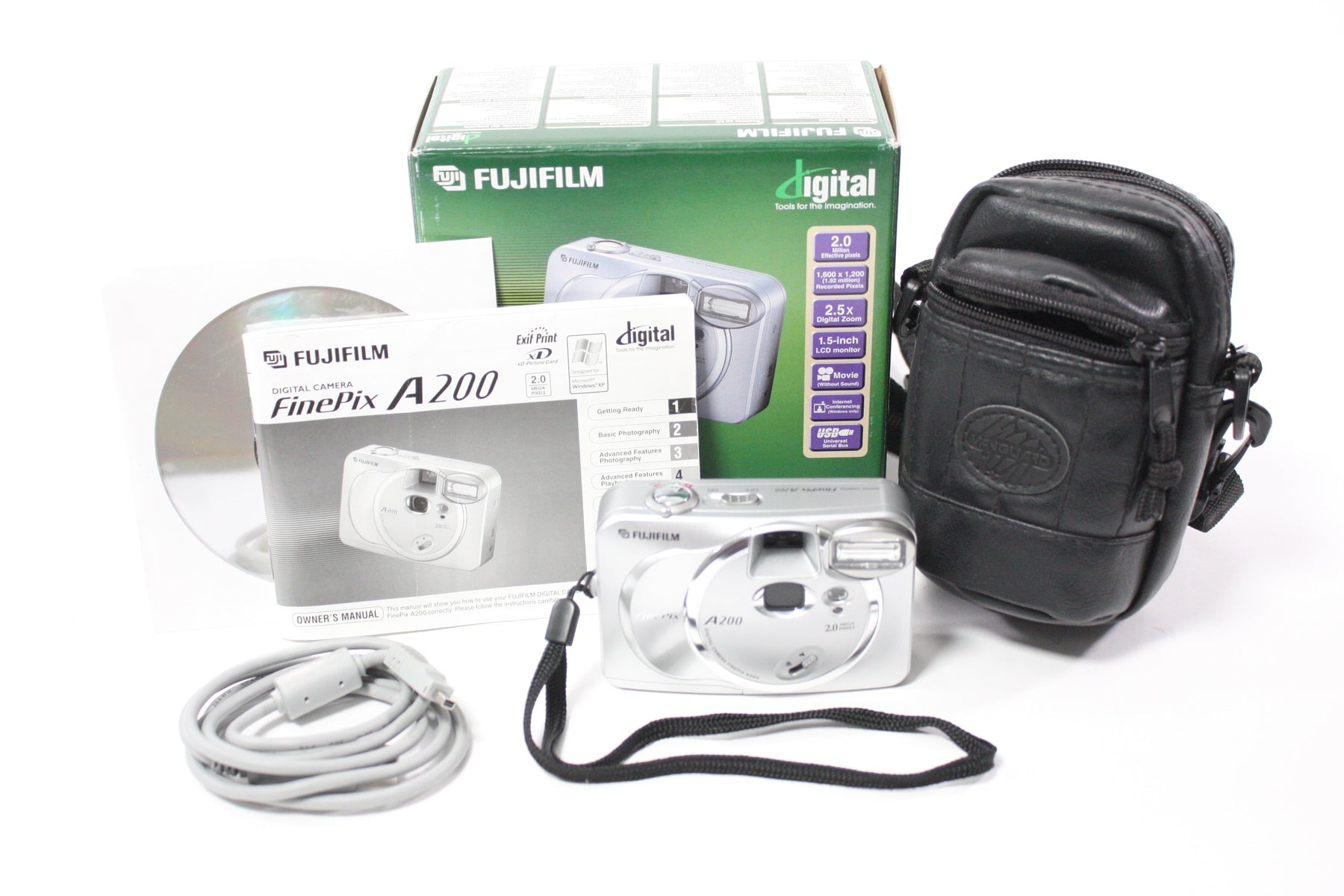 Fujifilm Finepix A200 Digital Point and Shoot Camera 2.5x Zoom 2mp (Silver)