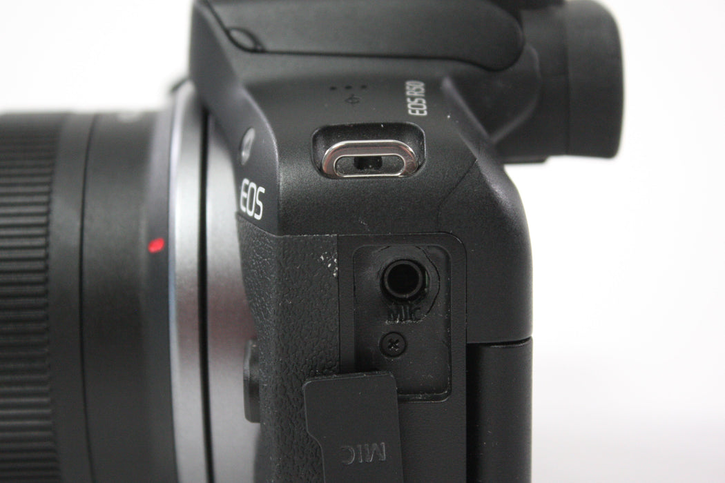 Canon EOS R50 Digital Mirrorless Camera with 18-45mm f/4.5-6.3 IS STM Lens with Shutter Count 1000 or Less