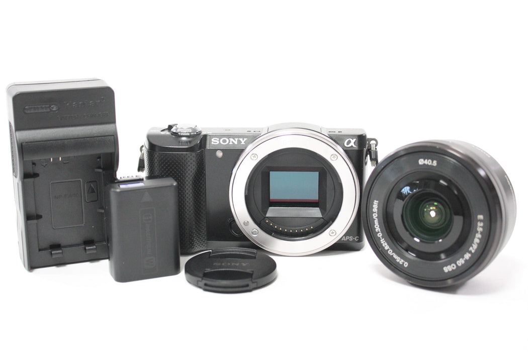 Sony a5000 Digital Mirrorless Camera with 16-50mm f/3.5-5.6 OSS Lens with Shutter Count 2,293