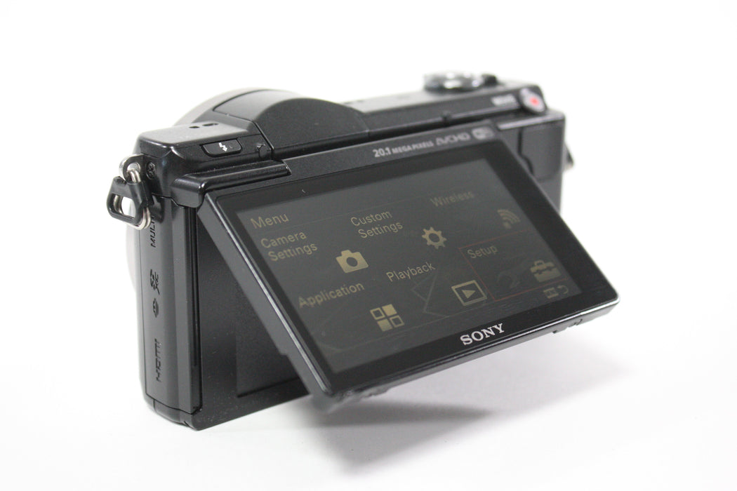 Sony a5000 Digital Mirrorless Camera with 16-50mm f/3.5-5.6 OSS Lens with Shutter Count 2,293
