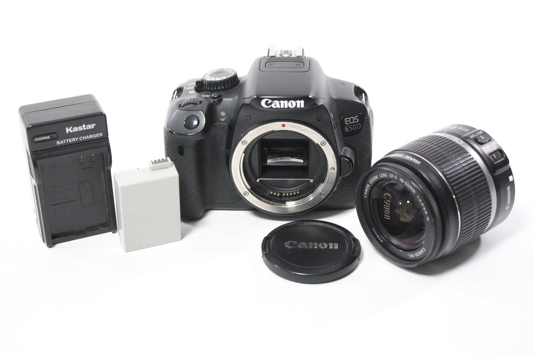 Canon EOS 650D T4i DSLR Camera with 18-55mm f/3.5-5.6 IS EF-S Lens with Shutter Count 28,936