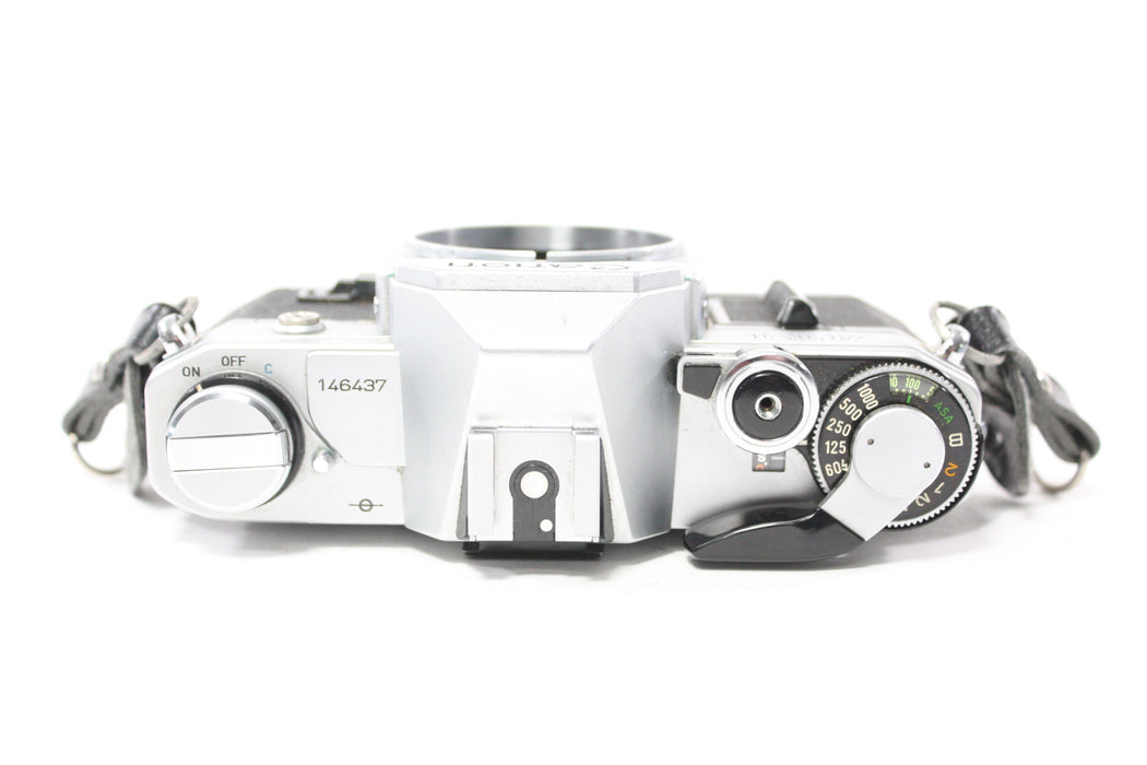 Canon AT-1 35mm SLR Camera with Canon 50mm f/1.8 S.C. Lens