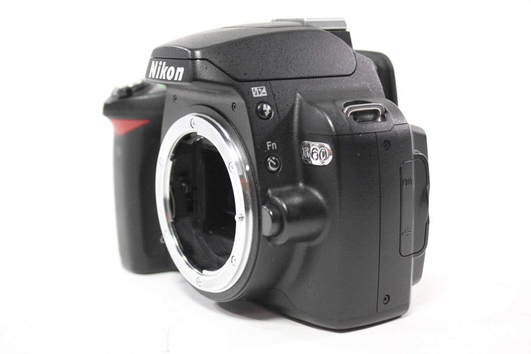 Nikon D60 DSLR Camera with Nikon 18-55mm f/3.5-5.6 G VR AF-S Nikkor Lens with Shutter Count 12,381