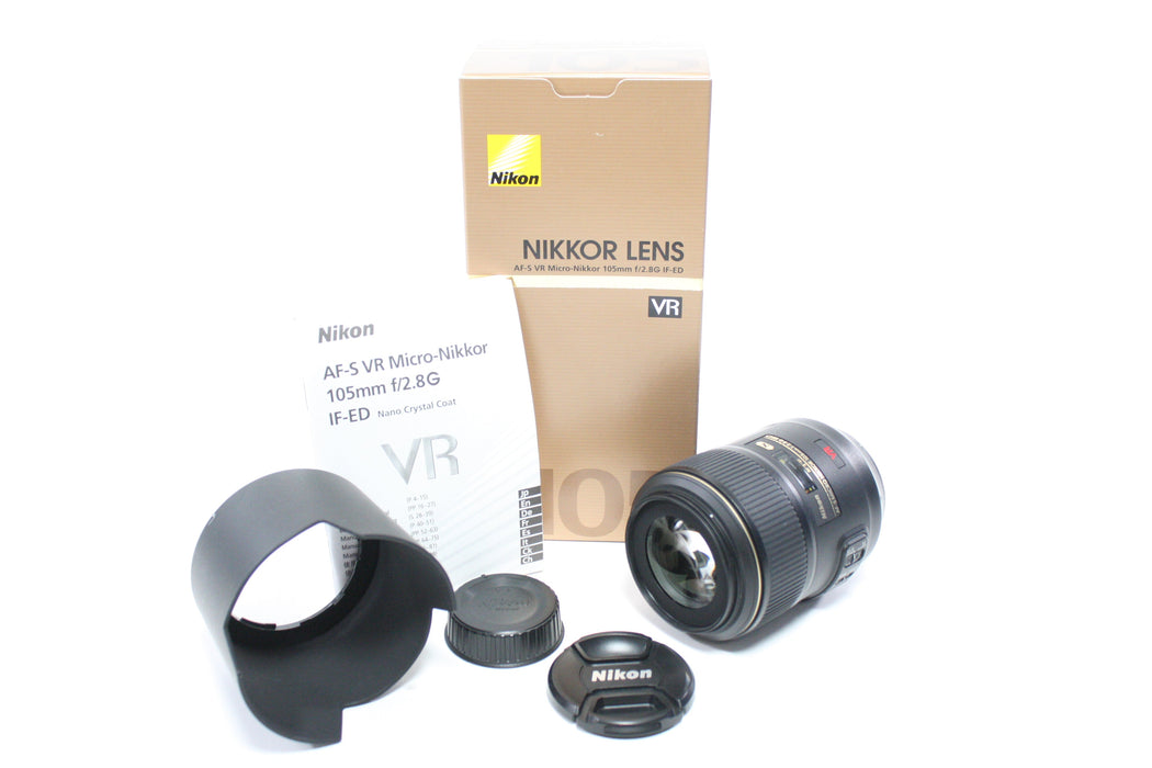 Nikon 105mm f/2.8 G ED AF-S VR Micro-Nikkor Lens for Nikon F Mount