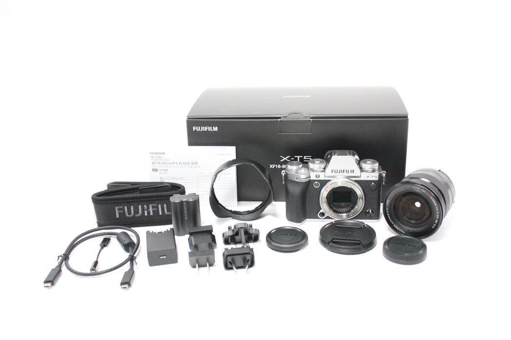 Fuji X-T5 Digital Mirrorless Camera with 16-80mm f/4 R OIS WR Lens (Open Box)