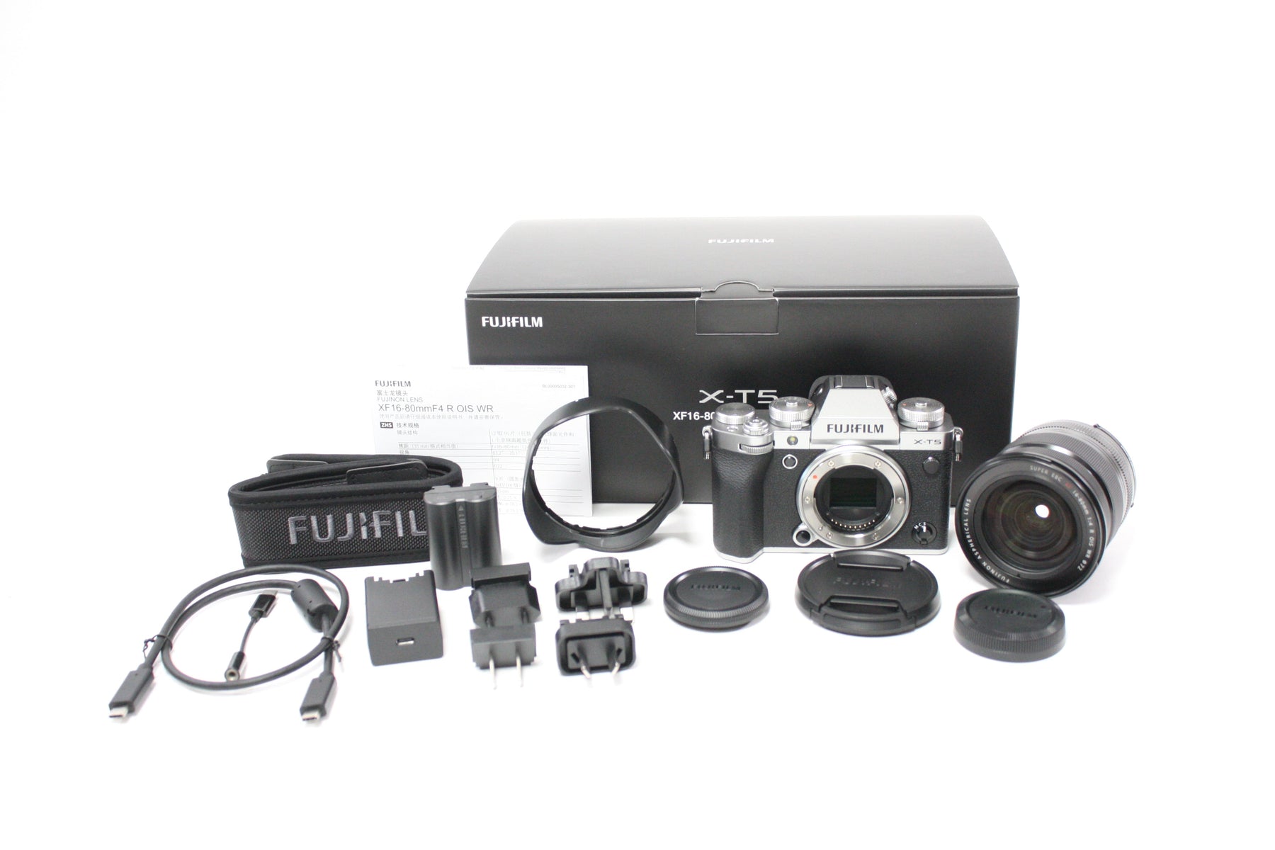Fuji X-T5 Digital Mirrorless Camera with 16-80mm f/4 R OIS WR Lens (Open Box)