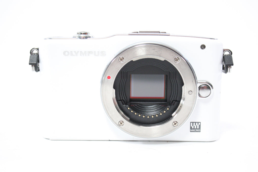 Olympus Pen Mini E-PM1 Digital Mirrorless Camera with 14-42mm f/3.5-5.6 II R MSC Lens with Shutter Count 8,150
