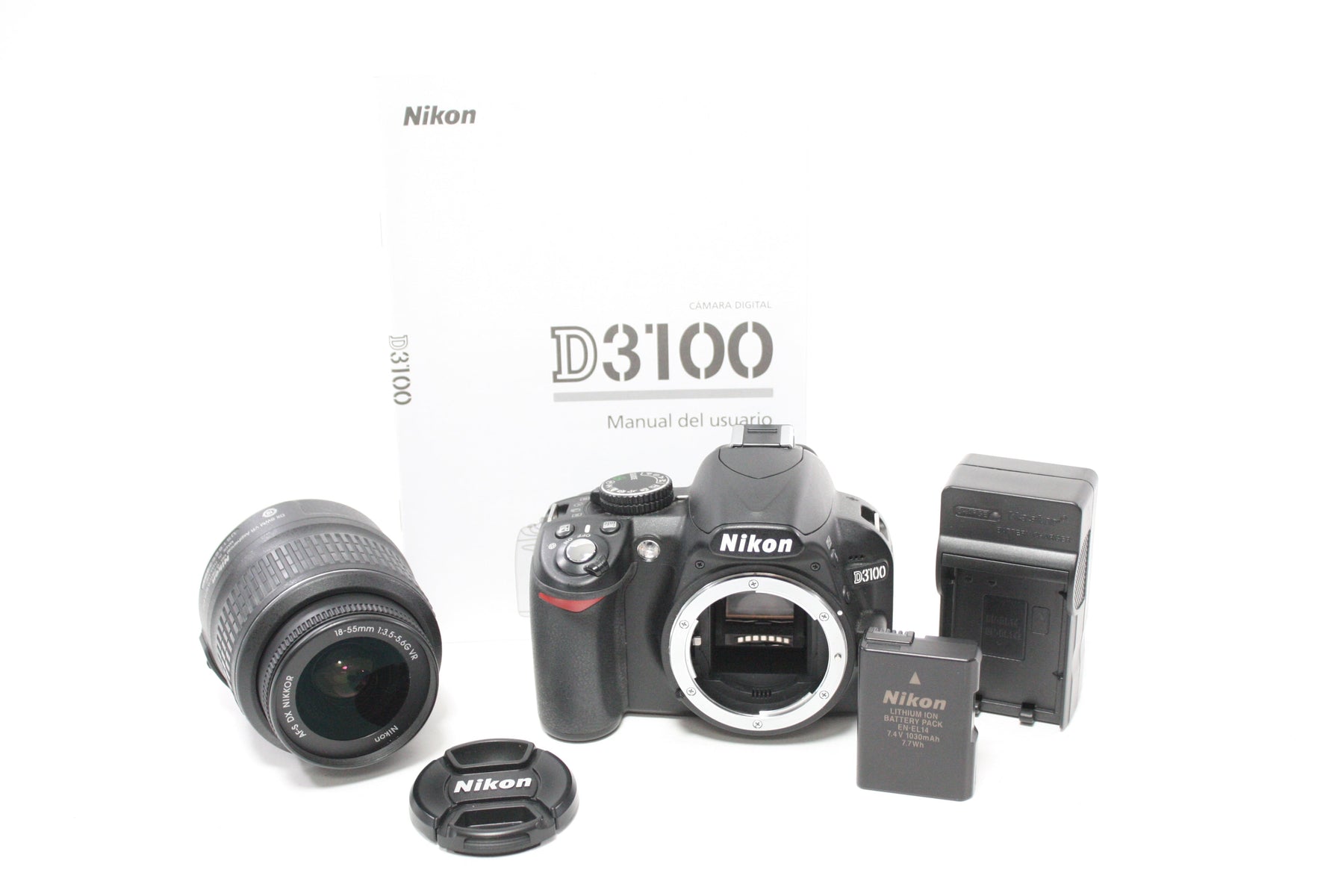 Nikon D3100 DSLR with Nikon 18-55mm f/3.5-5.6 G DX VR Lens with Shutter Count 5,115