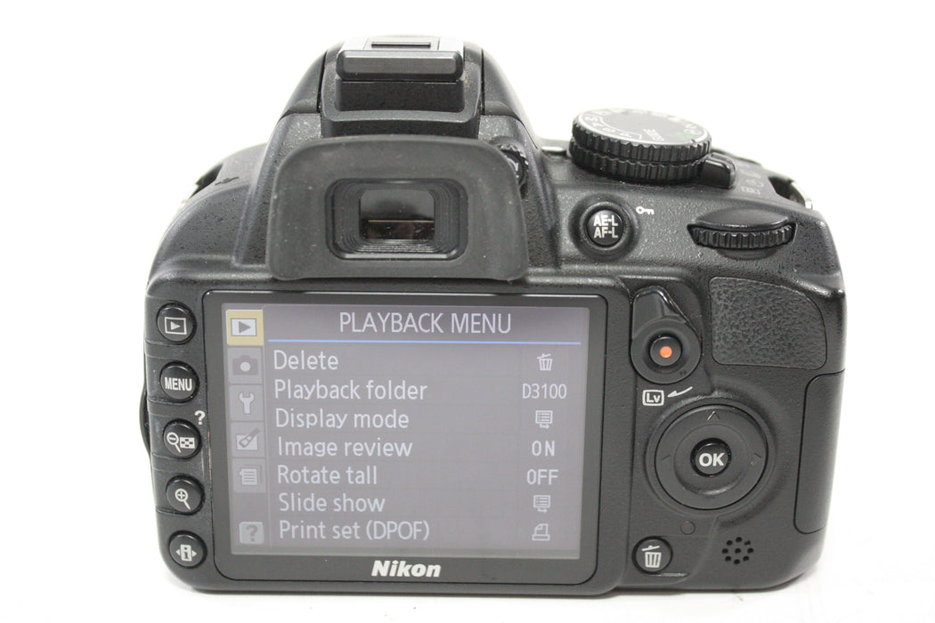 Nikon D3100 DSLR with Nikon 18-55mm f/3.5-5.6 G DX VR Lens with Shutter Count 5,115