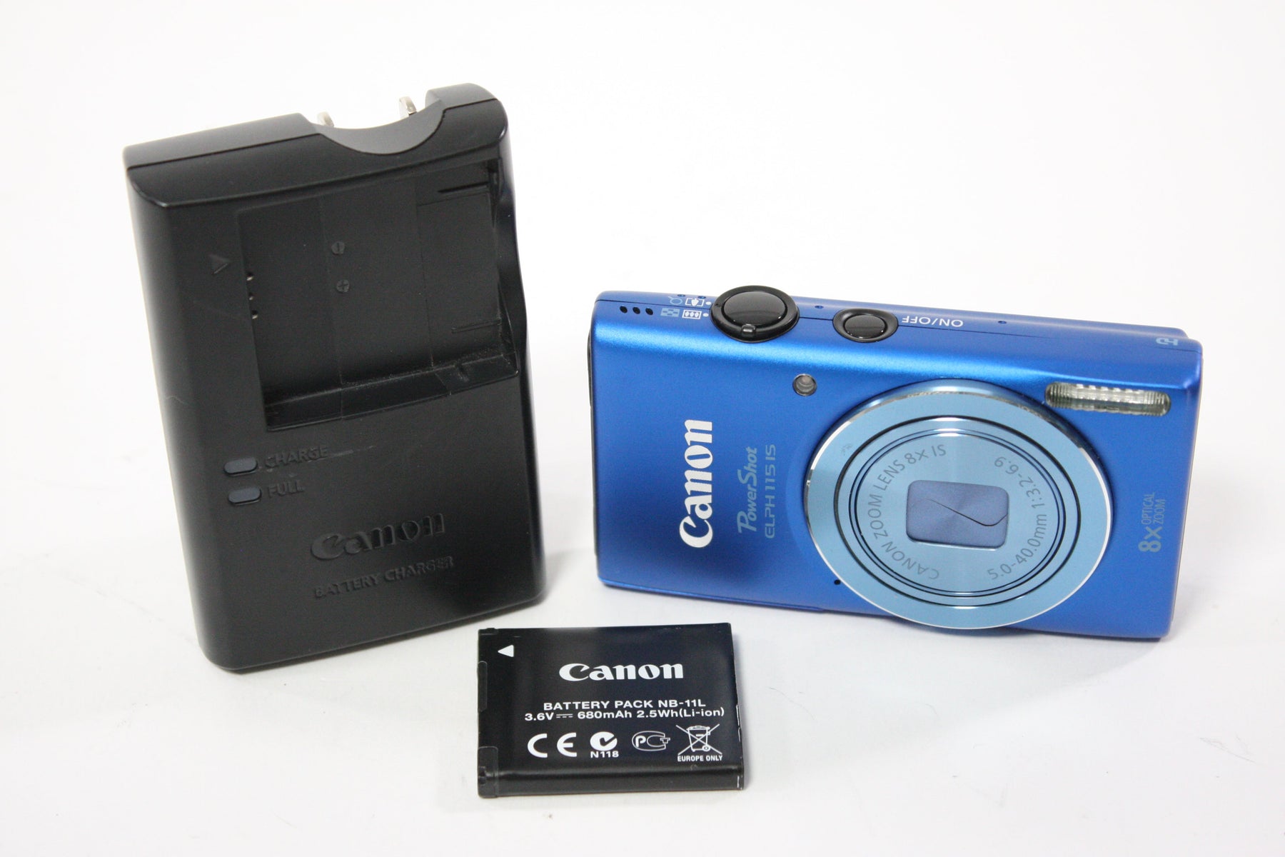 Canon Powershot ELPH 115 IS Digital Point and Shoot 8x Zoom 16.0mp (Blue)
