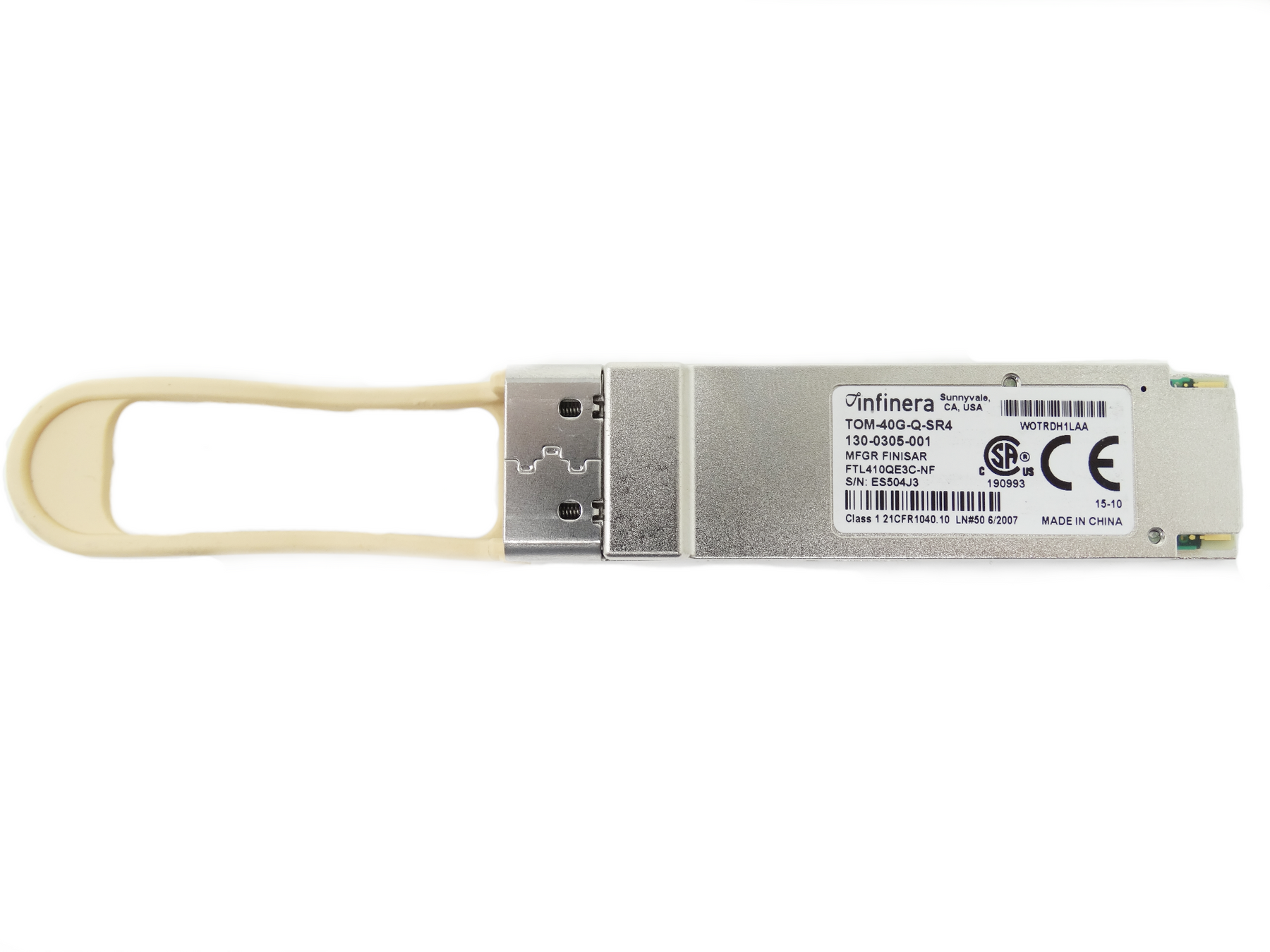 Infenara Rack Infinera 40GBase QSFP SR4 MPO, 150 meters — FTL410QE3C-NF | FoxTI
