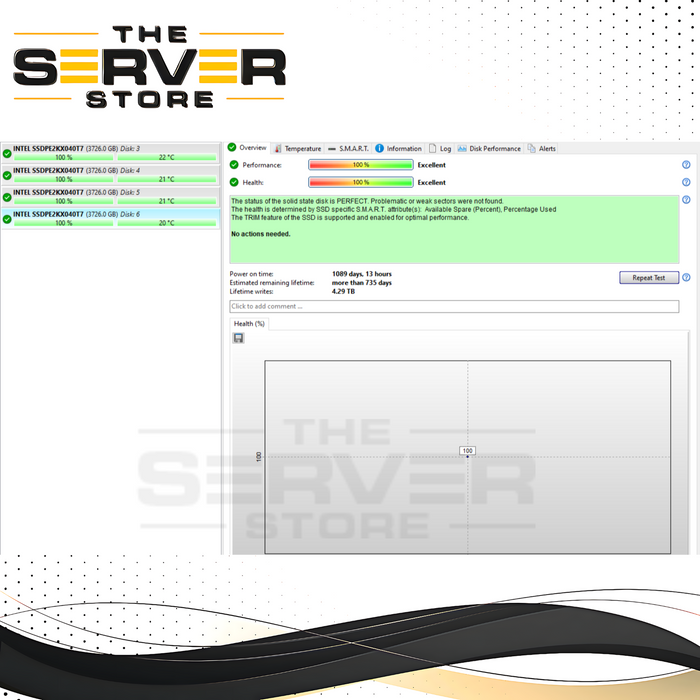 Intel 4TB NVMe U.2 PCIe Gen 3.0 x4 RI SFF SSD DC P4500 Series SSDPE2KX040T7