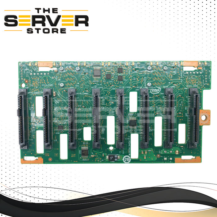 Intel 8-Bay PCIe SAS/SATA Backplane Board with 2x SFF-8643 (Mini-SAS HD) Connectors. P/N: H88386-251.