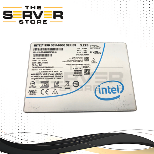 Intel DC P4600 3.2TB U.2 NVMe 2.5" MU Enterprise SSD J25176-105 SSDPE2KE032T7
