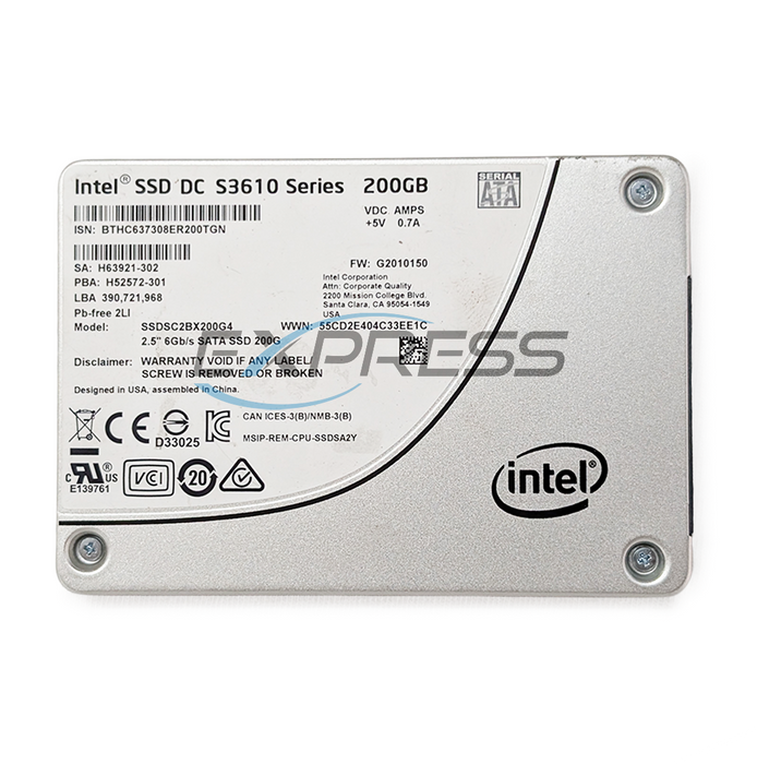 Intel DC S3610 2.5" 200GB SATA SSD | SSDSC2BX200G4