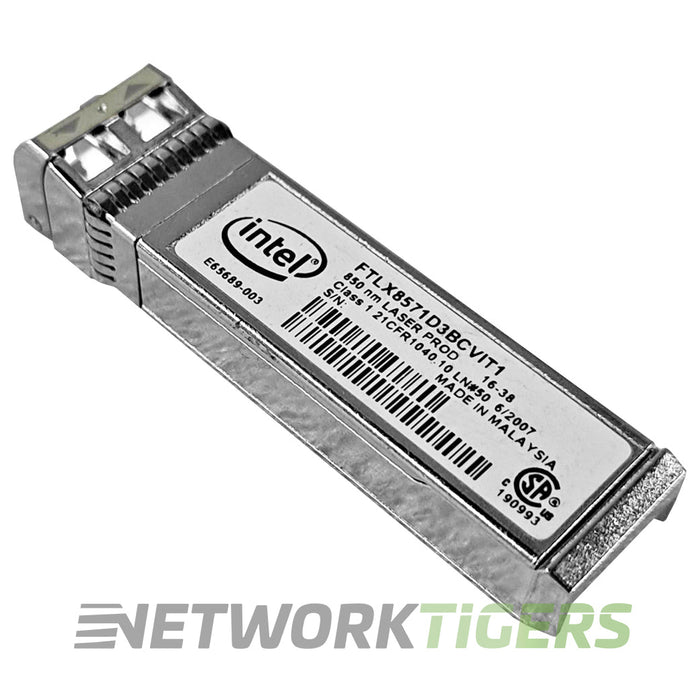 Intel E10GSFPSR FTLX8571D3BCVIT1 10GB BASE-SX 850nm MMF LC SFP+ Transceiver