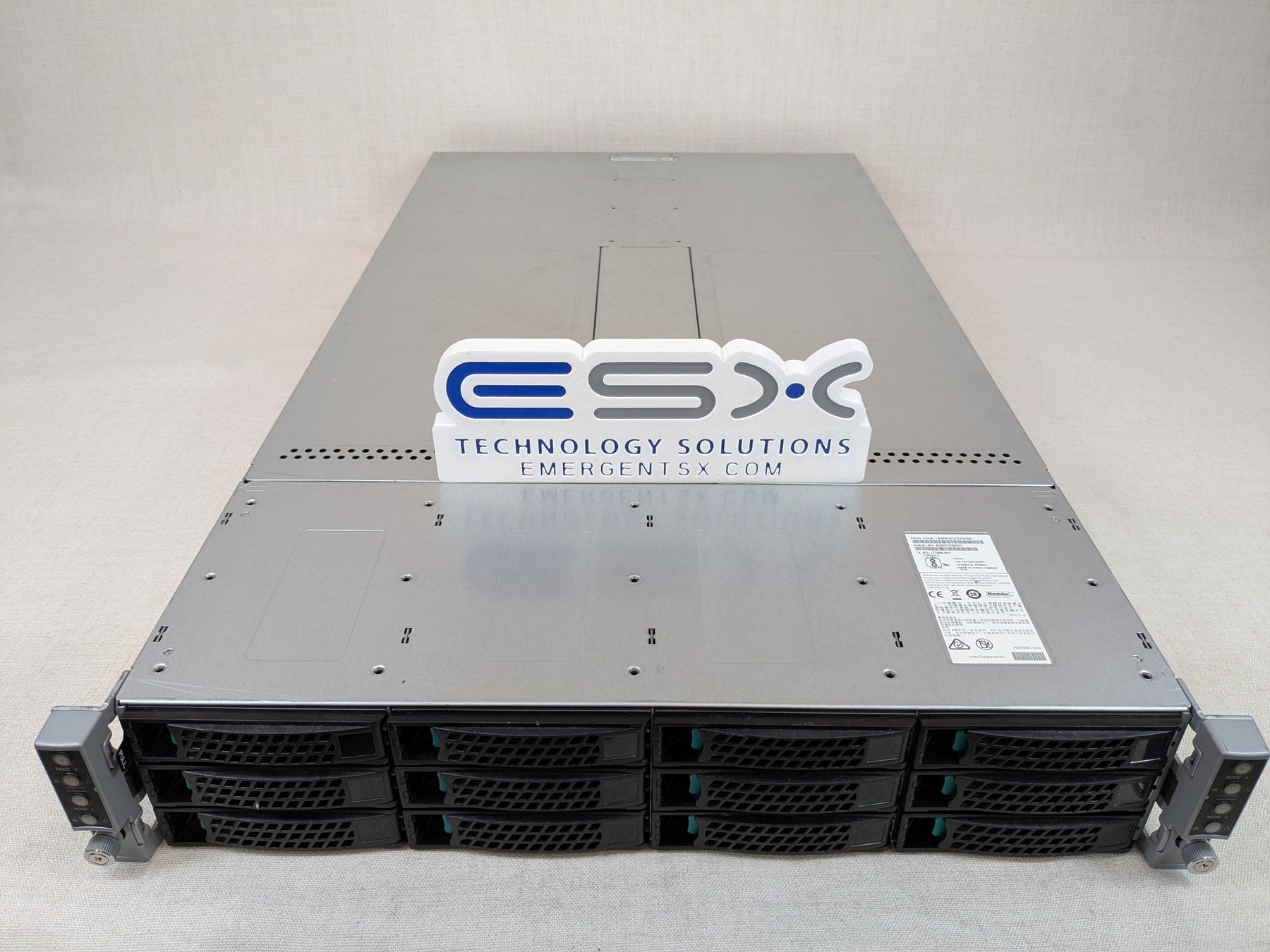 Intel H2000 2U 12x 3.5” 4 Node S2600KP Server 8x 14C E5-2680v4 2.4GHz CPU, Rails