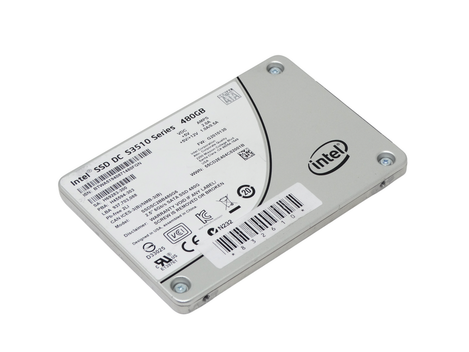 Intel SSD DC S3510 Series 480GB 6Gbps SATA 2.5'' Solid State Drive (SSDSC2BB480G6)