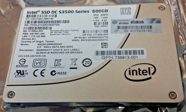 Intel SSDSC2BB600G4P 600gb SATA 6Gbps 2.5inch MLC Solid State Drive | USED