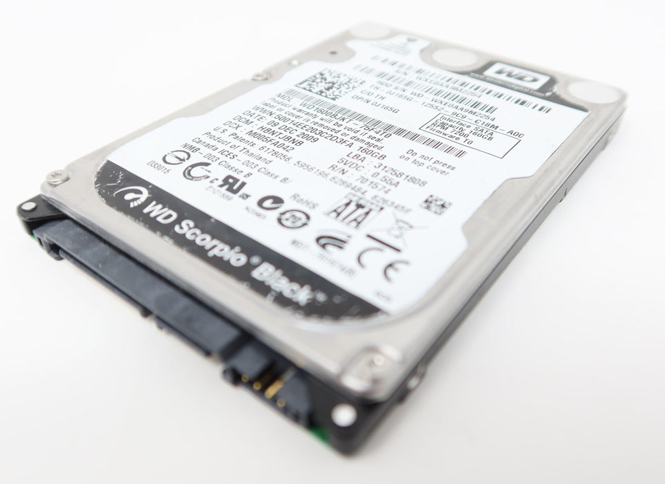 WD1600BJKT WD 160GB 7.2K SATA 2.5in Hard Drive J165G