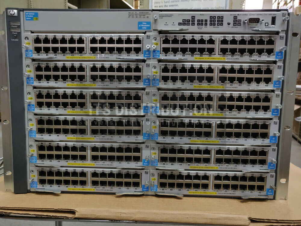 J8698A I BUNDLE HP 5412ZL Edge Switch With 6 J9534A 6 J8702A 4 J9306A 1 J8726A