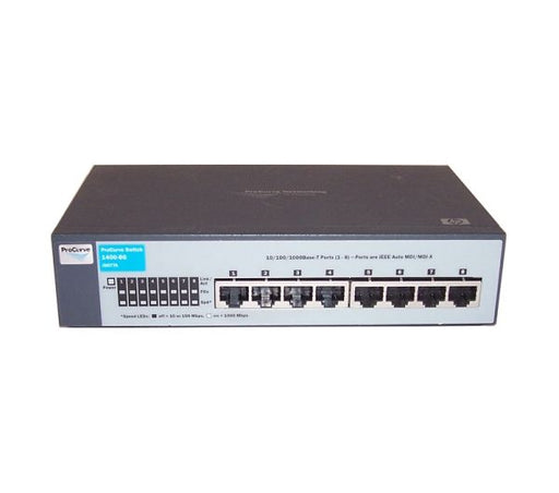 J9077A - HPE 1400 Series 8-Ports 10/100/1000BASE-T Ethernet Layer 2 Desktop Network Switch