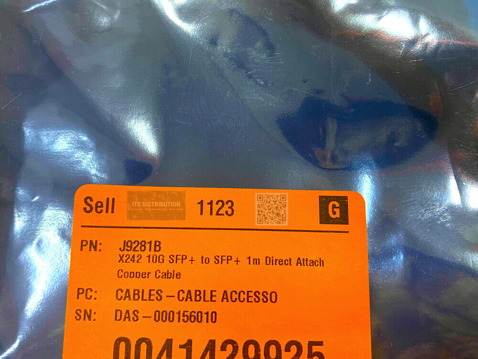 J9281B I Genuine HP ProCurve Direct Attach Cable SFP+ 3.28ft 1m 10G DAC 8121-1300