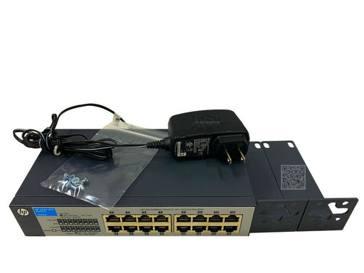 J9560A I HPE V1410-16G Switch + External Power Adapter + Mounting Kit