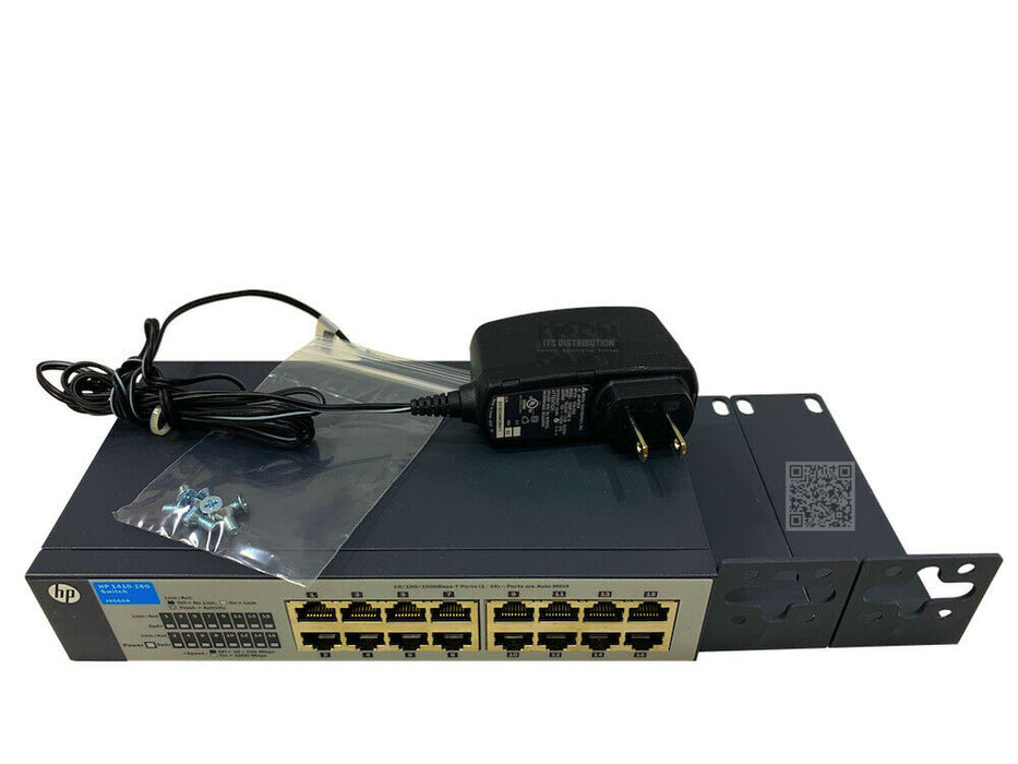 J9560A I HPE V1410-16G Switch + External Power Adapter + Mounting Kit