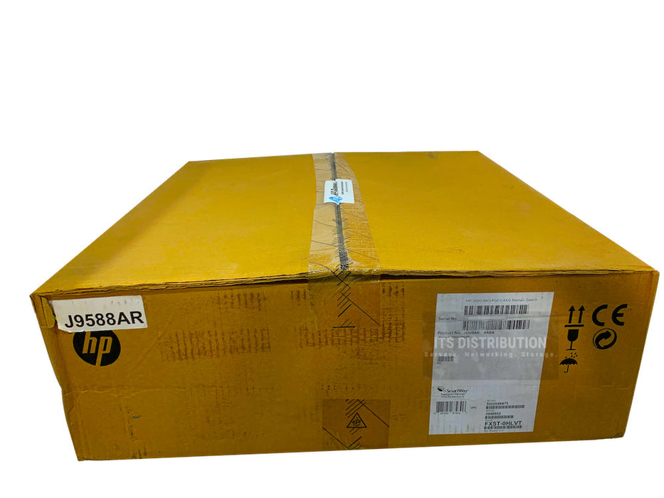 J9588A I Factory Sealed Renew HPE Aruba 3800-48G-PoE+-4XG Switch