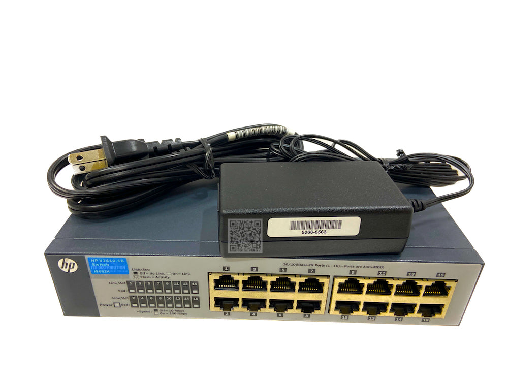 J9662A I HP V1410-16 Ethernet Switch + Power Adapter