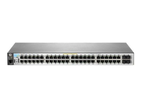 J9772A#0D1 - HPE Aruba 2530 48-Ports 1GbE PoE+ Rack-mountable, Wall-mountable Network Switch with 4-Ports SFP
