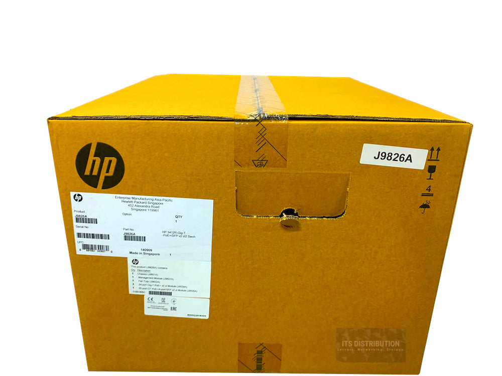 J9826A I Brand New HP 5412R-92G-PoE+/4SFP (No PSU) v2 zl2 Switch - 92 Ports