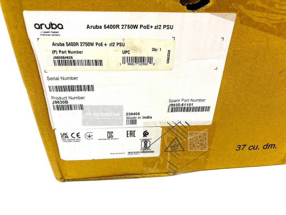 J9830B I HPE 5400R (2750W) PoE+ zl2 Power Supply 0957-2415 DCJ28002-02 OPEN BOX