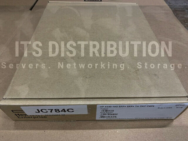 JC784C I Genuine New Sealed HPE X240 10G SFP+ SFP+ 7m Direct Attach Copper Cable