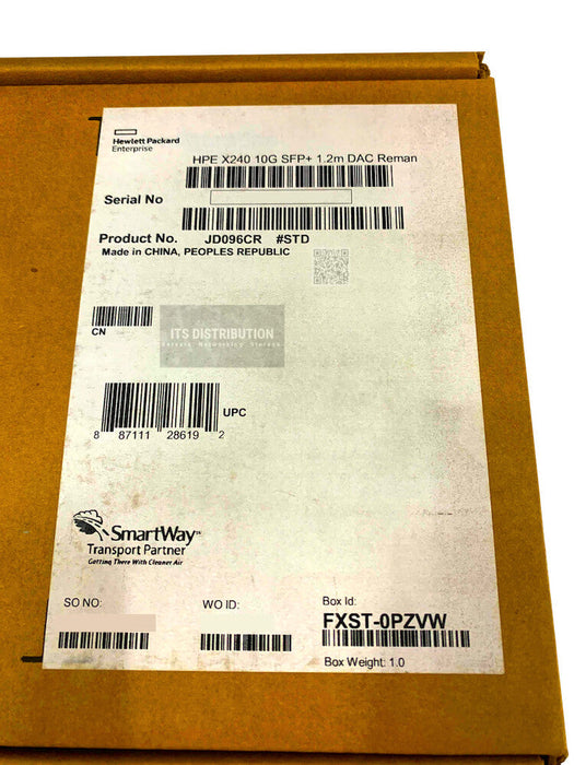 JD096C I HP X240 10G SFP+ to SFP+ 1.2m Direct Attach Copper Cable RENEW SEALED