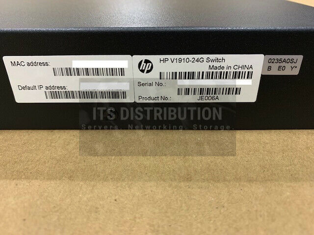 JE006A I HP V1910-24G Ethernet Switch
